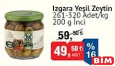 İNCİ IZGARA YEŞİL ZEYTİN 200 G fiyat ve kampanya bilgisi